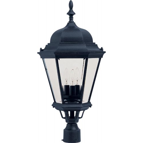  Maxim Lighting 1007BK Westlake 3-Light Post Mount, Black