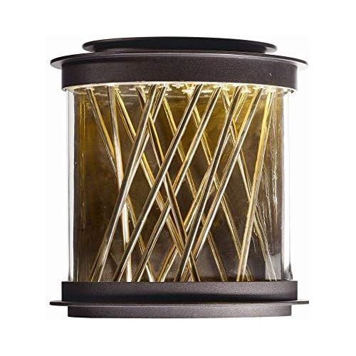  Maxim Lighting Maxim 53495CLGBZFG Bedazzle LED Outdoor Wall Lantern, Galaxy Bronze  French Gold Finish, Clear Glass, PCB LED Bulb , 60W Max., Dry Safety Rating, Standard Dimmable, Shade Material