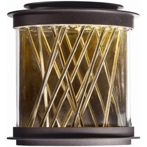  Maxim Lighting Maxim 53495CLGBZFG Bedazzle LED Outdoor Wall Lantern, Galaxy Bronze  French Gold Finish, Clear Glass, PCB LED Bulb , 60W Max., Dry Safety Rating, Standard Dimmable, Shade Material