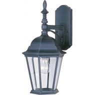 Maxim Lighting Maxim 1004BK Westlake Cast 1-Light Outdoor Wall Lantern, Black Finish, Clear Glass, MB Incandescent Incandescent Bulb , 100W Max., Damp Safety Rating, Standard Dimmable, Glass Shad