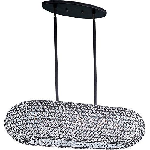  Maxim Lighting Maxim 39880BCBZ Glimmer 10-Light Pendant, Bronze Finish, Beveled Crystal Glass, G9 Xenon Xenon Bulb , 100W Max., Wet Safety Rating, Standard Dimmable, Glass Shade Material, 1150 Ra
