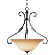 Maxim Lighting Maxim 13503WSOI Allentown 3-Light Pendant, Oil Rubbed Bronze Finish, Wilshire Glass, MB Incandescent Incandescent Bulb , 60W Max., Dry Safety Rating, Standard Dimmable, Metal Shade