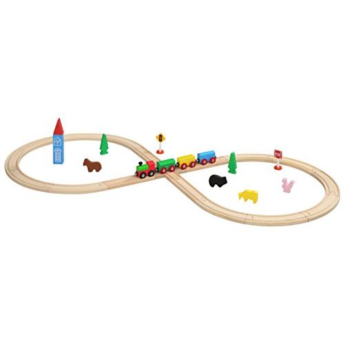  Maxim Enterprise INC Maxim Enterprise Figure 8 Wooden Train Set - Thomas & Friends/BRIO Compatible (32-Piece)