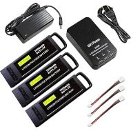 MaximalPower 3-in-1 Battery Balance Charger for Yuneec Q500 LiPo Batteries | 45-Minute Charging with Plug-and-Play Function Simultaneous Charge for Quick Charging (Charger & 3X 7500mAh Battery)