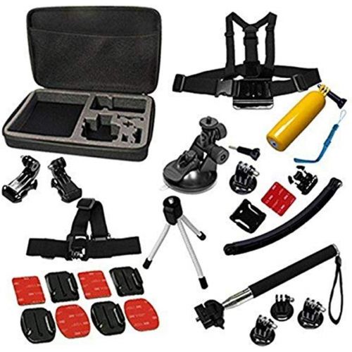  MaximalPower CA GP 17in1-A 17-In-1 Sports Outdoor Bundle, Large Travel Bag for GoPro HERO 6 5 4 3+ 3 2 Kit (Black)