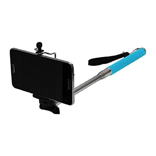 MaximalPower Blue 42 Extendable Handheld Monopod Selfie Stick Pole with Mount Adapter for GoPro & Apple iPhones