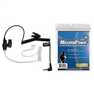 MaximalPower RHF 617-1N 3.5mm RECEIVER/LISTEN ONLY Surveillance Headset Earpiece with Clear Acoustic Coil Tube Earbud Audio Kit For Two-Way Radios, Transceivers and Radio Speaker M