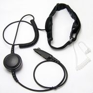 MaximalPower CQtransceiver Noise Cancel Throat Mic Earpiece Large PTT Button for Motorola Radio HT750 GP328