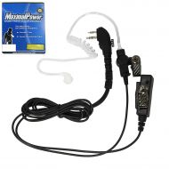 MaximalPower Clear Coil Tube Earbud Headset PTT Mic (4 Pack) w/Kevlar HYTERA 2-Pin Plug with Screw: Sports & Outdoors