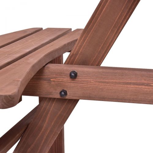  Maximumstore Patio 6 Person Outdoor Wood Picnic Table Beer Bench Set Pub Dining Seat Garden