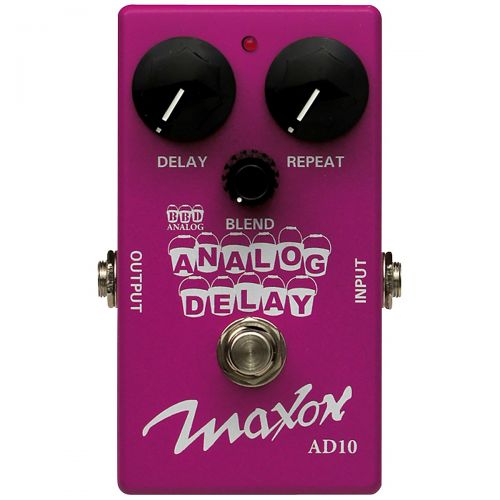  Maxon},description:The AD10 takes Maxons 30+ years of experience in analog delay design and offers it up in one compact, WYSIWYG pedal. The AD10 delivers up to 600 milliseconds of