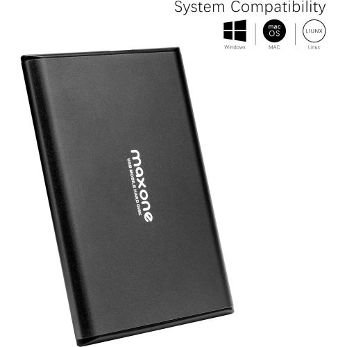  [아마존 핫딜]  [아마존핫딜]500GB External Hard Drive Portable - Maxone Ultra Slim 2.5 External HDD USB 3.0 for PC, Mac, Laptop, PS4, Xbox one - Charcoal Grey