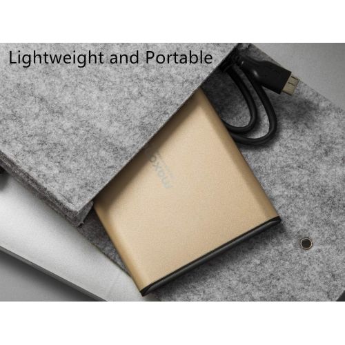  [아마존 핫딜] [아마존핫딜]500GB External Hard Drive Portable - Maxone Ultra Slim 2.5 External HDD USB 3.0 for PC, Mac, Laptop, PS4, Xbox one - Gold