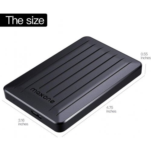  320GB External Hard Drive - Maxone Upgrade 2.5 Portable HDD USB 3.0 for PC, Laptop, Mac, Xbox one, PS4, Chromebook, Smart TV - Black