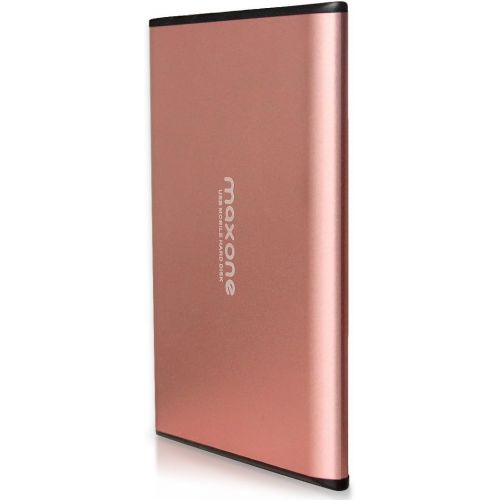  Maxone 320GB Ultra Slim Portable External Hard Drive HDD USB 3.0 for PC, Mac, Laptop, PS4, Xbox one - Rose Pink