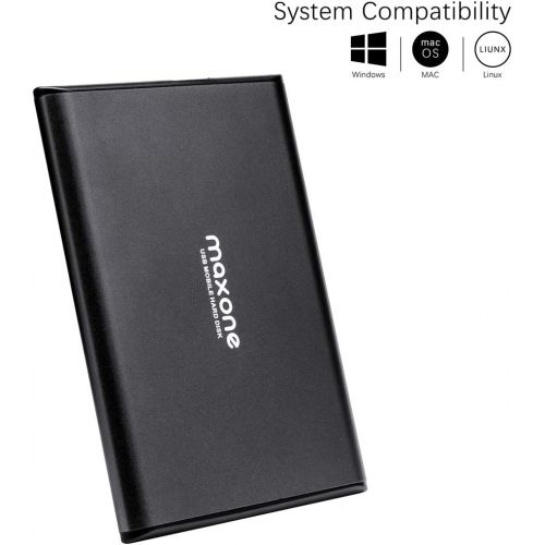  [아마존베스트]Maxone 500GB Ultra Slim Portable External Hard Drive HDD USB 3.0 for PC, Mac, Laptop, PS4, Xbox one - Charcoal Grey