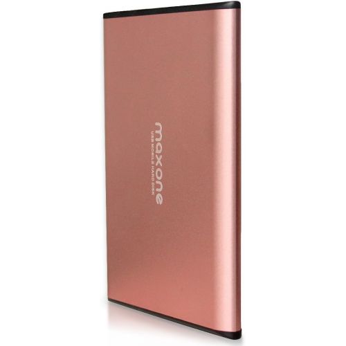  [아마존베스트]Maxone 320GB Ultra Slim Portable External Hard Drive HDD USB 3.0 for PC, Mac, Laptop, PS4, Xbox one - Rose Pink