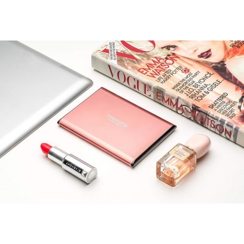  [아마존베스트]Maxone 320GB Ultra Slim Portable External Hard Drive HDD USB 3.0 for PC, Mac, Laptop, PS4, Xbox one - Rose Pink