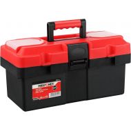 [아마존베스트]MAXPOWER Tool Box 14-inch Plastic Small Tool Boxes with Removable Tray with Dual Lock Secured, Red