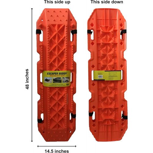  MAXSA Innovations 20333 Orange Standard Escaper Buddy Traction Mats, 2 Pack