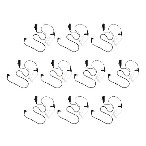  MAXTOP 10 Pack Maxtop ASK4032-M1 2-Wire Acoustic Ear Tube Surveillance Kit for Motorola CP200 CP200D...