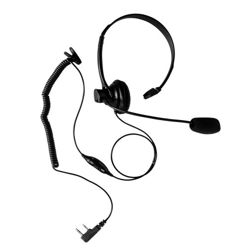  MAXTOP 4Pack Maxtop AHDH1000-K2 Two Way Radio Over Head Headset Boom Mic for Kenwood TK-3230XLS TK-3300 TK-3300VP