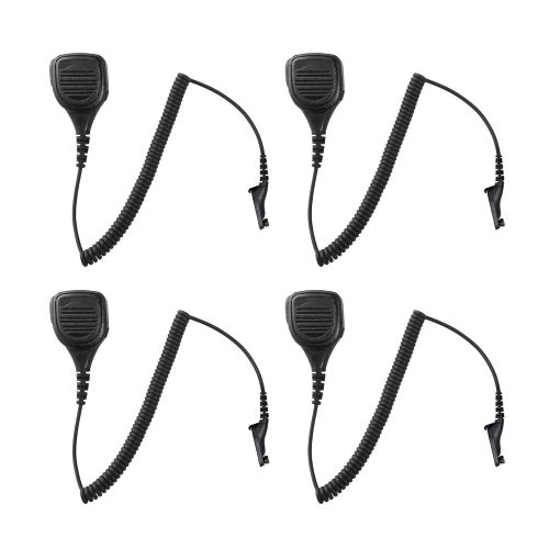  MAXTOP 4 Pack Maxtop APM250-M9 IP56 Waterproof Shoulder Speaker Microphone for Motorola MOTOTRBO...