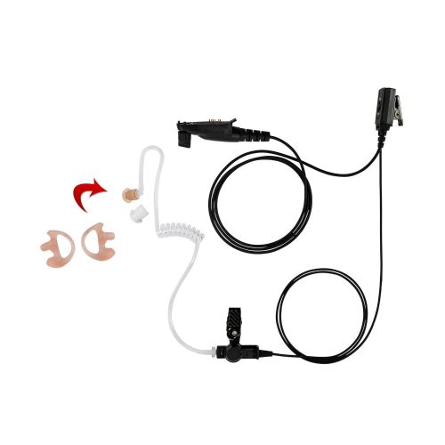  MAXTOP 10 Pack Maxtop ASK2425-H3 1-Wire Clear Coil Surveillance Kit Earphone for Hytera HYT TC-780 TC-780M TC-3000