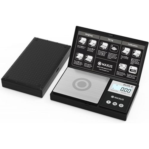  [아마존베스트]MAXUS Digital Reloading Scale 1500 Grains by 0.1gn Includes Calibration Weight, Powder Tray and a Handy Powder Scoop, 100g x 0.005g Gram Scale Grain Scale Pocket Scale Arrow Scale