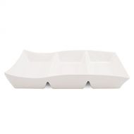 Maxwell and Williams Designer Homewares White Basics Collection, Motion 3-Part Divided Dish, White