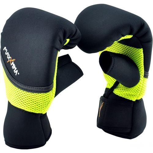  MaxxMMA Boxing MMA Training Kit - Pro Punch Mitts + Washable Neoprene Bag Gloves