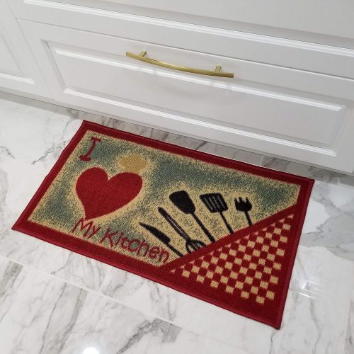  Maxy Home CU-5569-1X2 Cucina Collection Doormats, Area Rugs