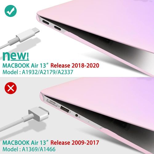  [아마존베스트]May Chen MacBook Air 13 inch Case 2020 2019 2018 Release A1932 A2179 A2337 M1 with Retina Display,Plastic Hard Shell case Keyboard Cover for Newest Air 13 with Touch ID,Gradient Pu