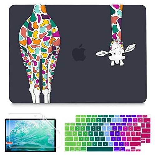  [아마존베스트]May Chen MacBook Air 13 inch Case 2020 2019 2018 Release A1932 A2179 A2337 M1,Soft Touch Hard Shell Cover for 13 inch MacBook Air Case with Retina Display Touch ID,Black Colorful G