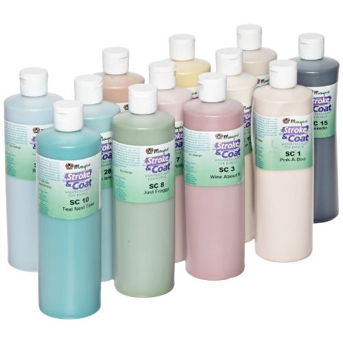  Mayco Stroke & Coat Wonderglaze Glaze Set B, Assorted Colors, Set of 12 Pints