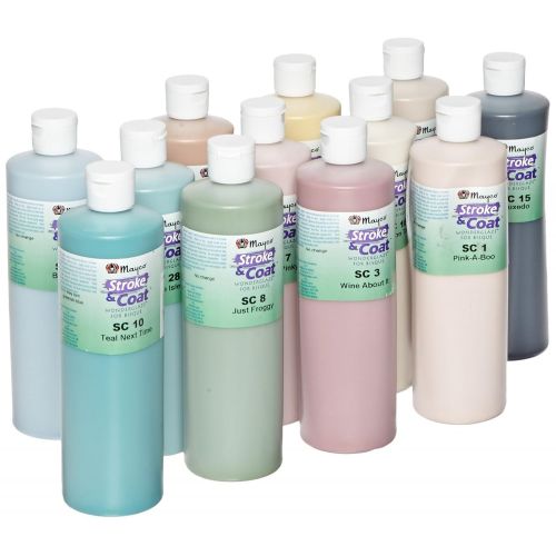  Mayco Stroke & Coat Wonderglaze Glaze Set B, Assorted Colors, Set of 12 Pints