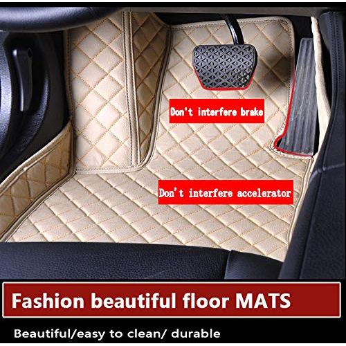  Maycoo Car Floor Mats Carpet 3D Full Surround Waterproof Front Rear Liners Pads All Weather Fits Mercedes-Benz CLA Class 2014-2018(Black red Thread)