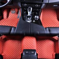 Maycoo Car Floor Mats Carpet 3D Full Surround Waterproof Front and Rear Liners Pads All Weather Fits Porsche Macan 2014-2018(Orange)