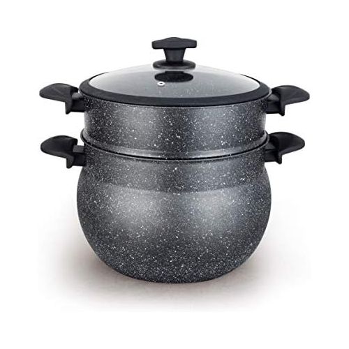  [아마존베스트]Mayerhoff Aluminium couscous pan with non-stick coating, 5 litres