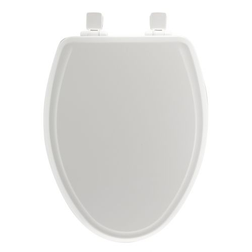  Mayfair Elongated Molded Wood Whisper Close Toilet Seat in White