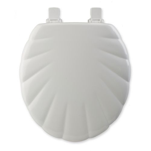  Mayfair Easy-Clean & Change Wide Round Toilet Seat in White Shell