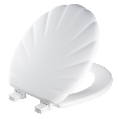  Mayfair Easy-Clean & Change Wide Round Toilet Seat in White Shell