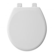 Mayfair Round Front Molded Wood Toilet Seat in White
