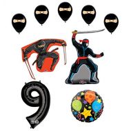 Mayflower Ninja 9th Birthday Party Supplies and Balloon Decorations