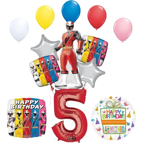  Mayflower The Ultimate Power Rangers Ninja Steel 5th Birthday Party Supplies and Balloon Decorations
