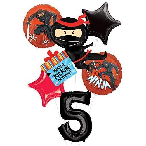  Mayflower Ninja Birthday Party Supplies Have A Happy Kickin 5th Birthday Balloon Bouquet Decorations