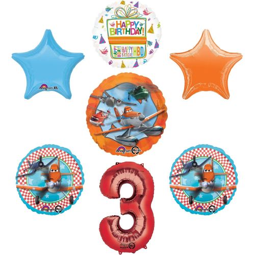  Mayflower Planes Fire and Rescue 3rd Birthday Party Supplies and Balloon Decoration Bouquet