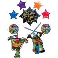 Mayflower Products Teenage Mutant Ninja Turtles Party Supplies TMNT Raphael and Leonardo Birthday Balloon Bouquet Decorations