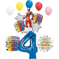 Mayflower Products The Ultimate Power Rangers Ninja Steel 4th Birthday Party Supplies and Balloon Decorations