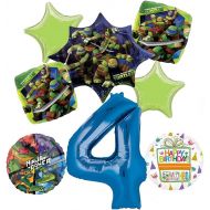 Mayflower Products Teenage Mutant Ninja Turtles 4th Birthday Party Supplies and TMNT Balloon Bouquet Decorations
